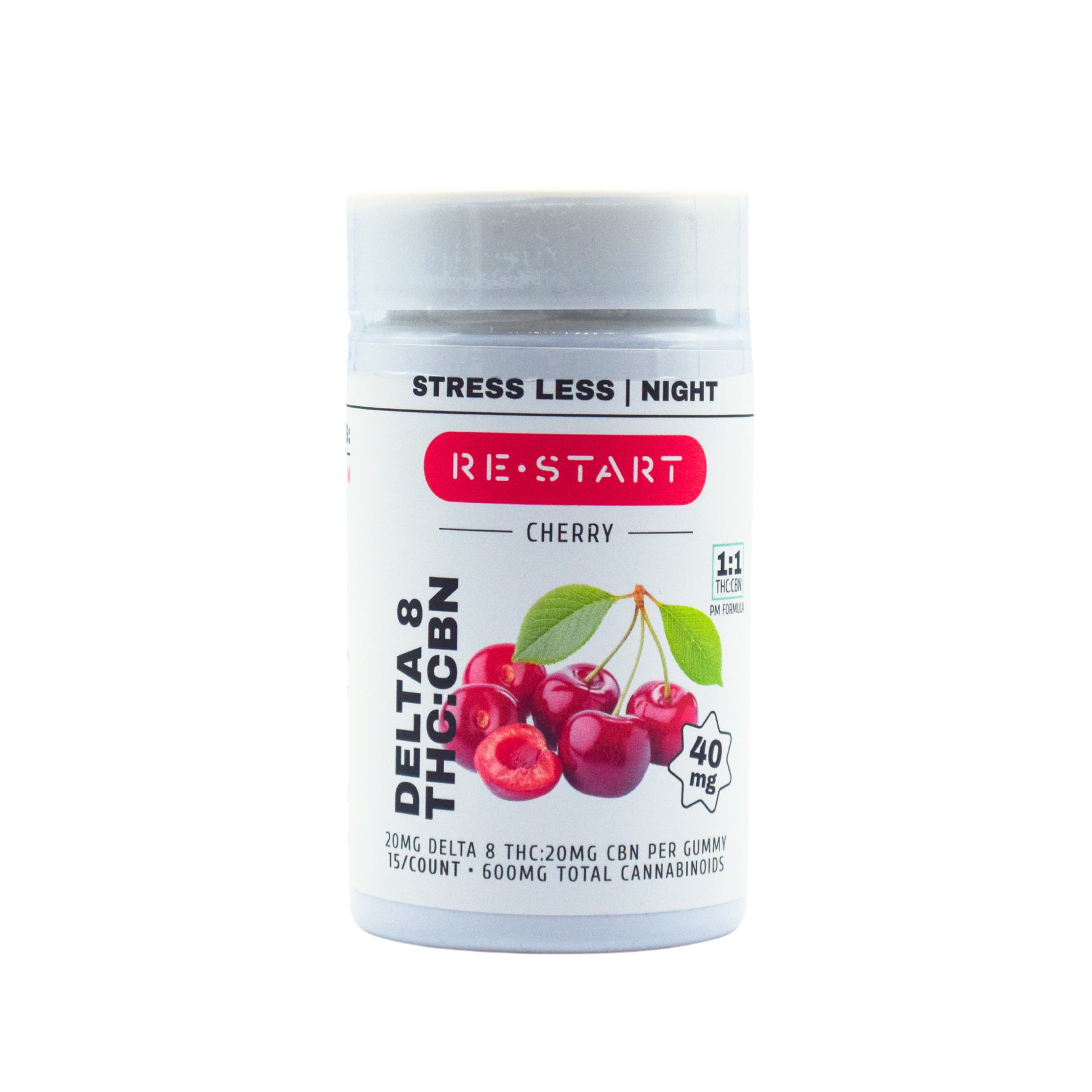 Delta 8 THC CBN 40MG Bedtime Gummies Cherry / 15-ct